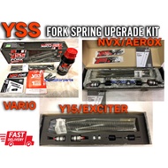 YSS VARIO FORK SPRING NVX AEROX EXCITER Y15 FORK SPRING UPGRADE KIT SET #HEAVY DUTY#YSS#