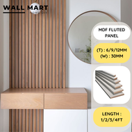 【Ready Stock】Slat wall panel Fluted wall Accent wall shiplap kayu wainscoting 9mm /12mm thickness 3cm x 1/2/3/4ft papan board