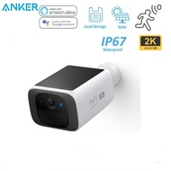 Anker T8134 eufy Security S220 SoloCam Solar Security Camera Outdoor Wireless, Continuous Power, 2K 