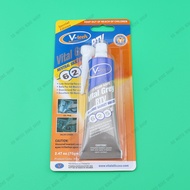 กาวทาปะเก็น สีเทา ซิลิโคนทาปะเก็น 1หลอด85gm+1หลอด15gm สำหรับรถยนต์ทุกชนิด ขนาดสองแบบเลือกได้ พร้อมจั