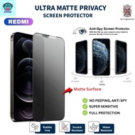 ULTRA PRIVACY MATTE REDMI Note 15Pro,14,13Pro,13,12Pro,12,15C,15,14C,13C,A5 28 Anti-SPY Screen Prote