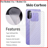 SKIN CARBON REDMI 11A - ANTI GORES BELAKANG XIAOMI REDMI 11A REDMI 12C - REDMI 12C