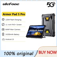 Ulefone Armor Pad 5 Pro 5G Rugged Tablet 24200 mAh Android 15 12GB+20GB RAM 512GB ROM 64MP GPS NFC
