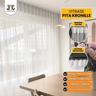 Produk Vitrase Minimalis Pita Kronille Gorden Transparan Polos Pelapis