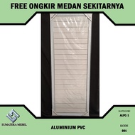 Pintu Kamar Mandi Aluminium Pvc Putih (70X200) 1 Sisi