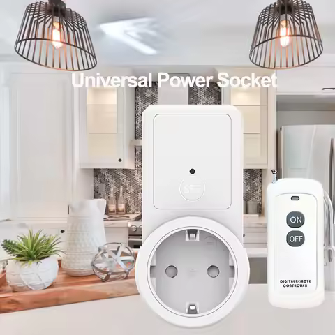 433.92MHZ RF Wireless Remote Control Power Outlet Light Switch Socket Remote Control Socket EU 433Mh