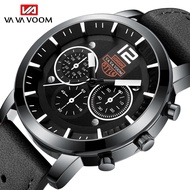 Vavavoom Motorsport watch for man drilling design Leather strap waterproof Watch sporting man watch 