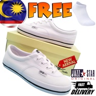PALLAS JAZZ / White School Shoes Sneakers / Kasut Sekolah Putih Bertali Lelaki Perempuan