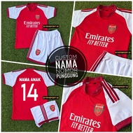Arsenal Jersey for Kids to Teenagers Ages 2-12 (Shirt + Pants) Custom Nameset 2026 2027 Arsenal Kids