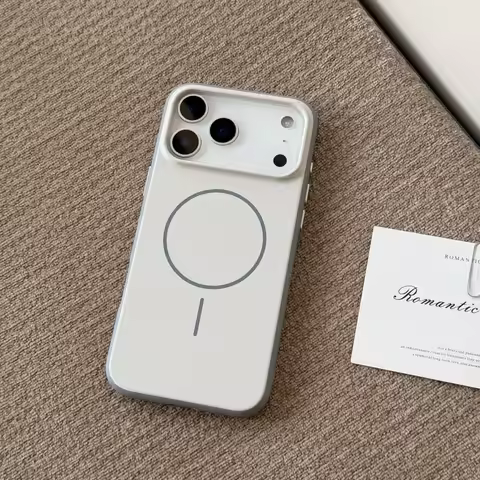 Contrasting Colors 2-in-1 Magnetic Phone Case For iPhone 17 Pro Max 16 15 14 13 12 Pro Max Matte Fin