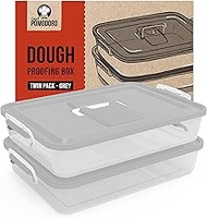Chef Pomodoro Pizza Dough Proofing Box, 14 x 11-Inch, Preparation Container with Lid, Fits 4-6 Proof