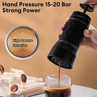 One Two Cups Hand Press Mini Espresso Coffee Maker 3 in 1 20 Bar 120ml - HS-8439 pa