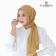 El Zahrana Hijab Pashmina Pesta/Wisuda/Pengantin Mewah Pasmina Polos Aeris Shawl