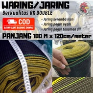 Waring Hitam panjang 100 meter lebar 120cm Pagar Tanaman Ayam Pengaman material Serbaguna Jaring Kan