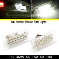 【New product】2pcs Error Free LED License Plate Light Lamp For BMW E53 X3 E83 03-09