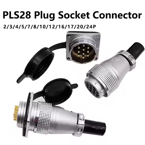PLS28 P28-2/3/4/5/7/8/10/12/16/17/20/24/26 Pin Aviation Plug Connector WS28 Male Female Connector Pl