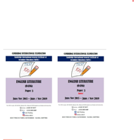 Igcse ENGLISH LITERATURE 0486 (PAPER 134) PAST YEAR PAPER 2015-Nov 2019!