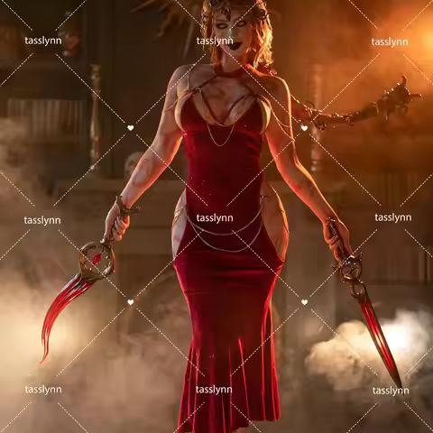 Anime Cosplay Orin The Red Shadowheart Cosplay Costumes Albedo Dress Albedo Succubus Red Mermaid Dre