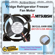 Mitsubishi Fridge Refrigerator Freezer Fan Motor MR-25G 3612JL-04W-S56 (4Wire) DC12V 0.23A Kipas Mot