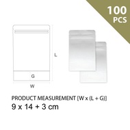 100PCS WHITE BAG WITH METALLIZE STAND UP ZIP LOCK BAG(9 X 14 + 3CM)