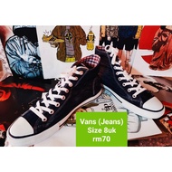 Kasut Bundle Vans Jeans size 8uk