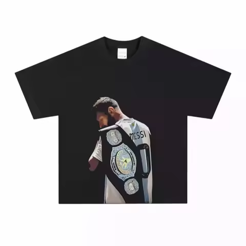 Lionel Messi Football T Shirt Unisex Pure Cotton Short Sleeve Champion Street Look Top For Men Women