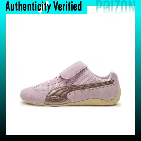 OPENyy x PUMA Speedcat Mesh, Leather, Suede Abrasion Resistant Low top Casual Shoes Men's Pink 39739