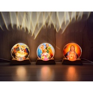 Catholic LED table lamp glass statue - Catholic gift