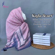 (KAYLA SCRAF) SEGIEMPAT MOTIF KAYLA BOX•hijab jilbab kerudung segiempat motif•kayla voal premium lc 