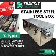 Stainless Steel Tool Box Heavy Duty - with Multiple Padlock Holes / Tong Spanar Lori, Backhoe, Tract
