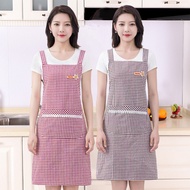 Pure Cotton Apron Fresh Apron Kitchen Cooking Apron Breathable Strap Apron Fashion Apron Cotton Over