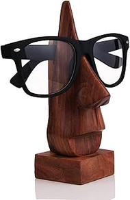 RSGM Handmade Wooden Nose Shaped Spectacle Specs Holder Stand, Pack of 1