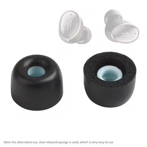 4Pcs Memory Foam Ear Tips for 1MORE EVO Earbuds Eartips Ture Wireless Earphone Tips 4-5mm