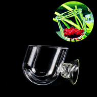 Aquarium Water Grass Plant Coral Anemone Cup Red Worm Fish Feeding Cup Fish Tank Feeder Pot