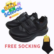 PALLAS Black School ,Kasut Hitam Sekolah PALLAS 0223BK