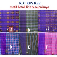 Sarung BHS Excellent Royal Spunsilk Sutra Mesres Motif Kotak Garis