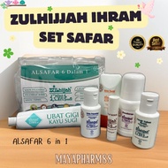 ZULHIJJAH Kosmetik Ihram Haji Umrah SET SAFAR (6in1) Sabun Mandi, Lipbalm, Deodoran, Krim Tumit , Lo