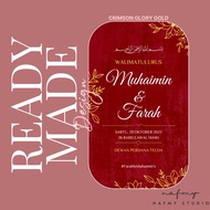 Kad Kahwin Digital / E Card / Video Kad Kahwin - Crimson Glory Gold