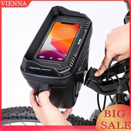 WILD MAN MTB Bicycle Handlebar Bags Touch Screen Front Frame Bag for M365