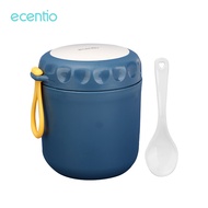 ecentio Cangkir sup 400ml Mangkok sup Portable Anti Tumpah Panci sup Free Sendok BPA FREE