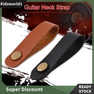 [kidsworld1.sg] Leather Electric Guitar Strap Holder Button Safe Lock Belt for Bass Ukulele