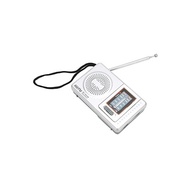 AM FM Radio Silver Gray Pocket Size AM FM Compact Simple Design AA Battery Pocket Radio