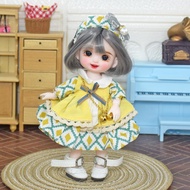 SISON BENNE 1/8 BJD Doll 16cm 6.3inch Jointed Body Girls Xmas Gift + Face Makeup + Eyes + Wigs + Clo