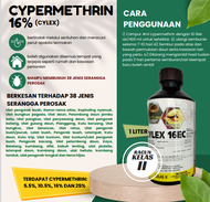 Racun Cypermethrin Cyperlex 25% kutu daun beruang pengorek batang lelompat koya belalang kepinding n