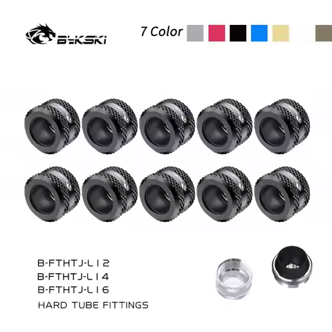 10PCS/lot Bykski Anti-off Hard Tube Fitting G1/4 Hand Compression For OD12/14/16MM Acylic Hard Tube 