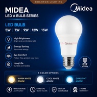 MIDEA LED A Bulb E27 5W 7W 9W 12W 15W Energy Saving Light Bulb 3000K/4000K/6500K 15,000H Lifespan