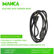 HEAVY DUTY POWER CABLE FOR RICE COOKER AC Cord 2 Pin Plug Electric Wire Durable MANCA xm shop