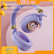 [Fe] Foldable Gaming Headphones Wireless Gaming Headphones Cartoon Cat Wireless Headphones with Ambient Lights and Hifi Sound Noise Reduction Bluetooth 5.3 for Southeast