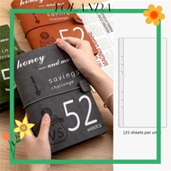 YOLAN Savings Binder, 6-holes Reusable 52 Week Savings Challenge Binder, Creative with Cash Envelope