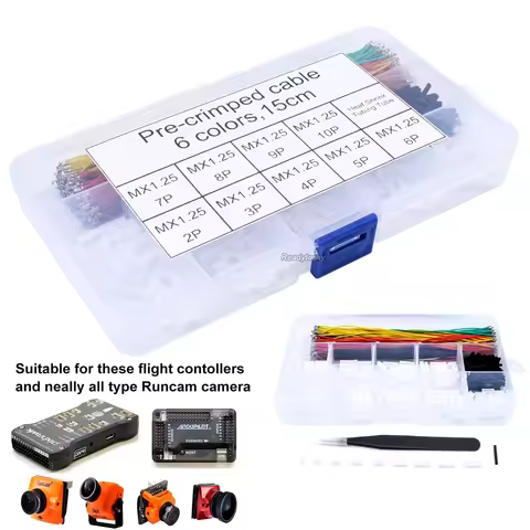 MX 1.25mm MX1.25 Pitch Connectors & Pre-Crimped Cables 15cm for Pixhawk APM APM2.8 Runcam Camera Sil